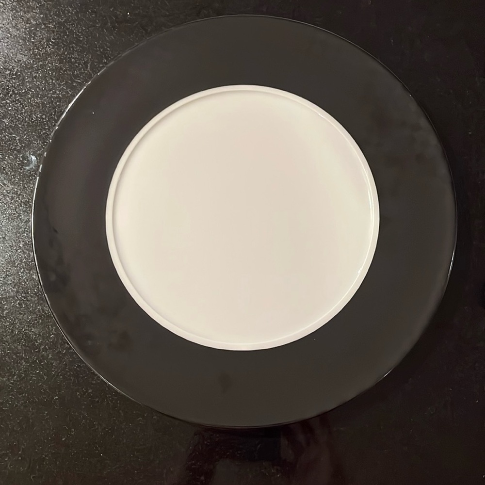 Service Plate (Charger) "London" by Mikasa Black Geometric Design